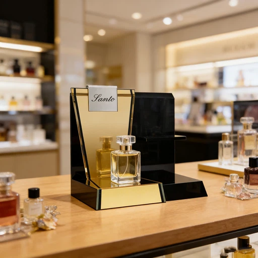 Built-in mirror perfume display stand Built-in mirror perfume display stand